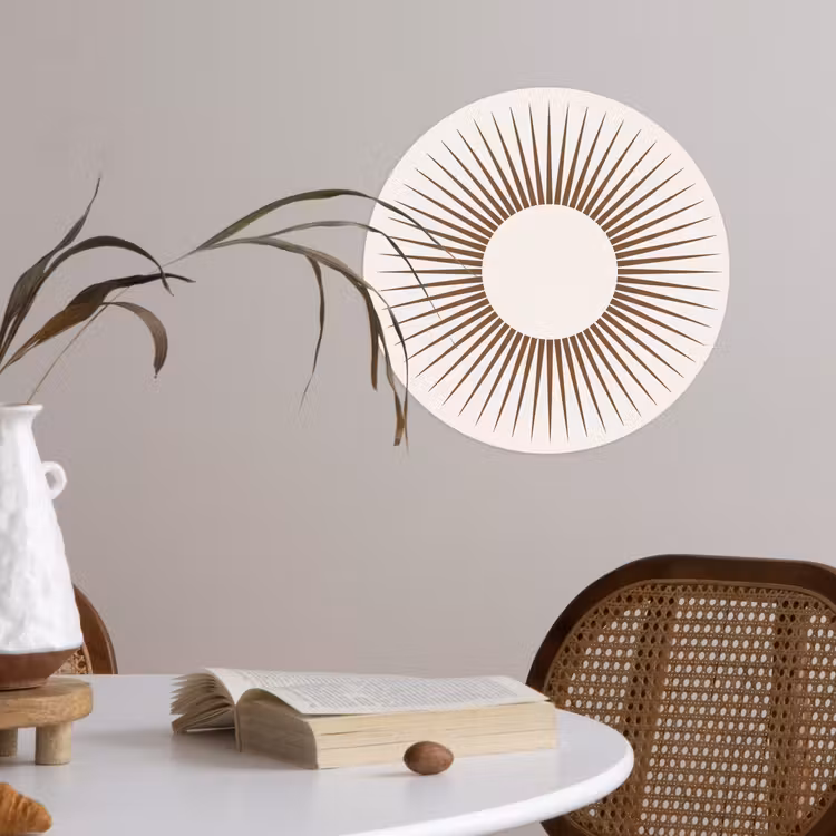 Behangcirkel - Abstract - Zon - Symbool - Modern - Beige — 4