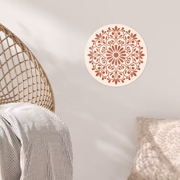 Behangcirkel - Decoratie - Cirkel - Symmetrisch - Modern - Roodbruin — 5