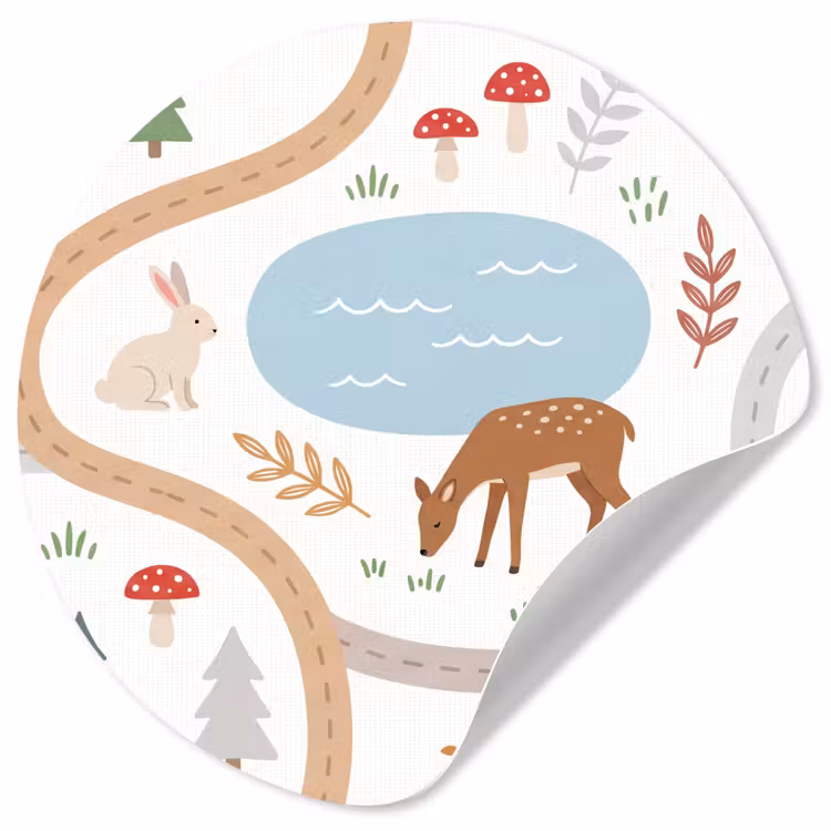 Behangcirkel - Dieren - Bos - Illustratie — 1