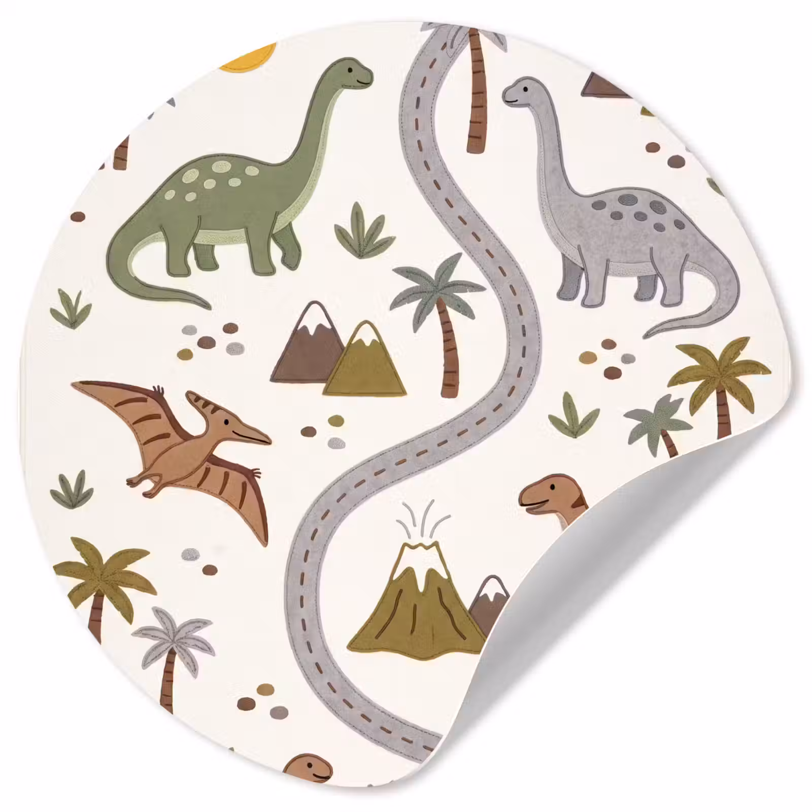 Behangcirkel - Dinosaurus - Natuur - Speels — 1