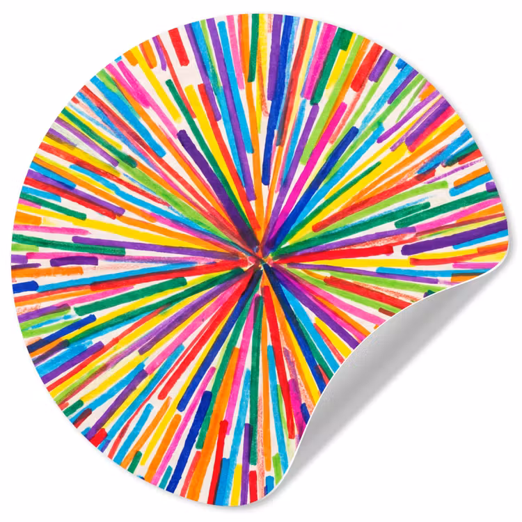 Behangcirkel - Lijnen - Kleurrijk - Abstract — 1