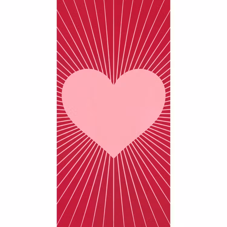 Behang - Hart - Stralen - Liefde - Abstract - Roze — 2