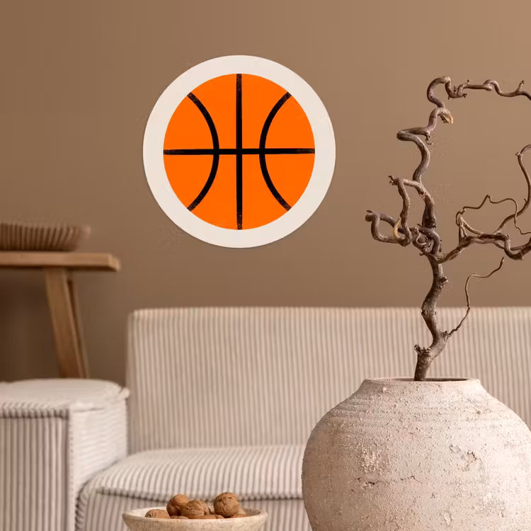 Behangcirkel - Basketbal - Bal - Sport - Illustratie - Oranje — 2