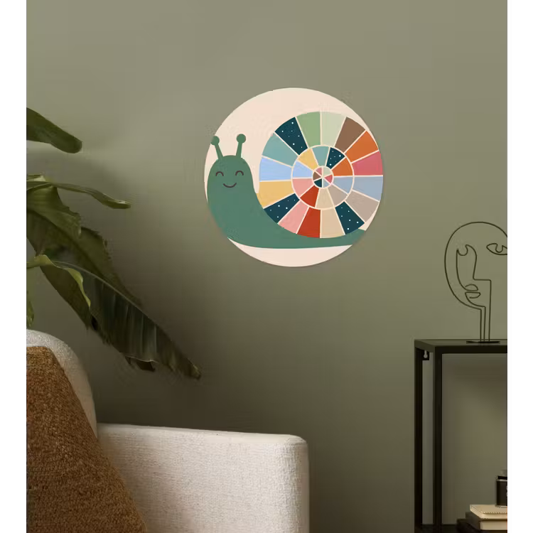Behangcirkel - Dieren - Slak - Kleurrijk - Illustratie — 3