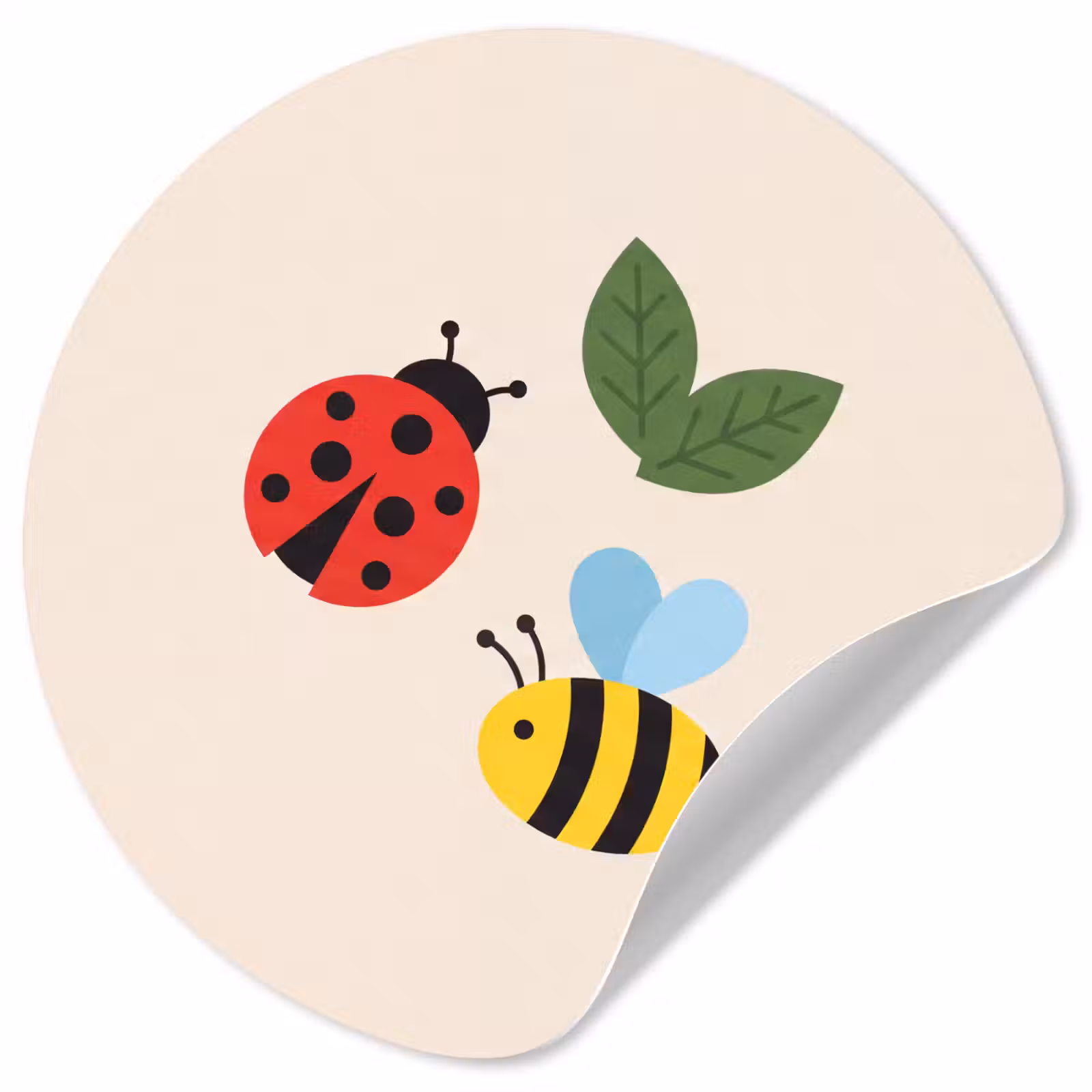 Behangcirkel - Insect - Blad - Natuur - Speels - Illustratie — 1