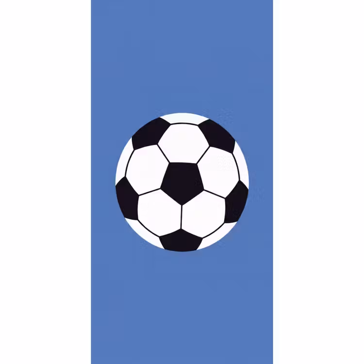 Behang - Voetbal - Zwart-wit - Sport - Illustratie - Blauw — 2