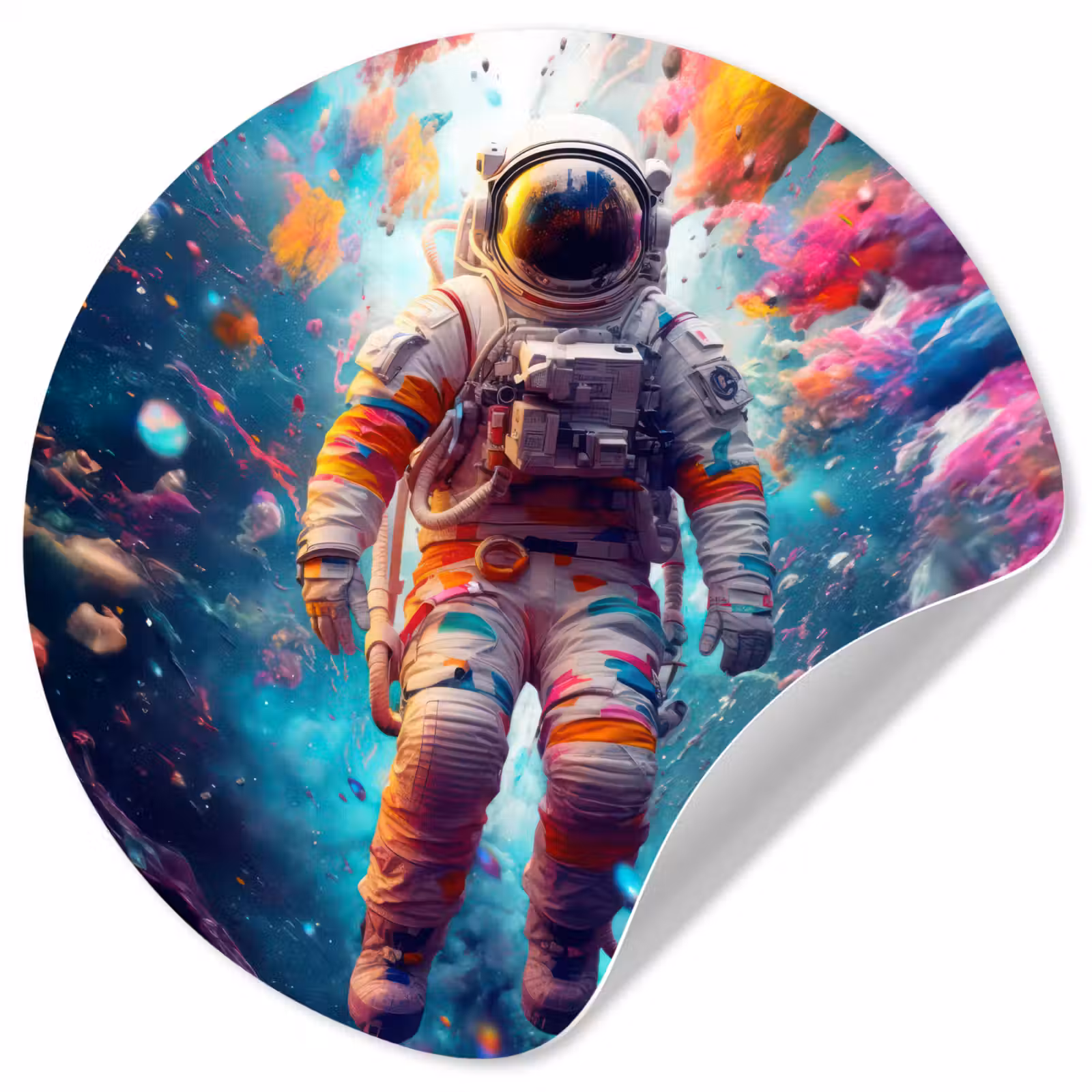 Behangcirkel - Neon - Meteoriet - Neon - Astronaut — 1