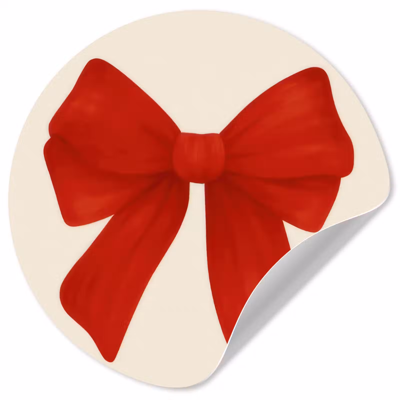 Behangcirkel - Strik - Symmetrisch - Rood - Lint — 1
