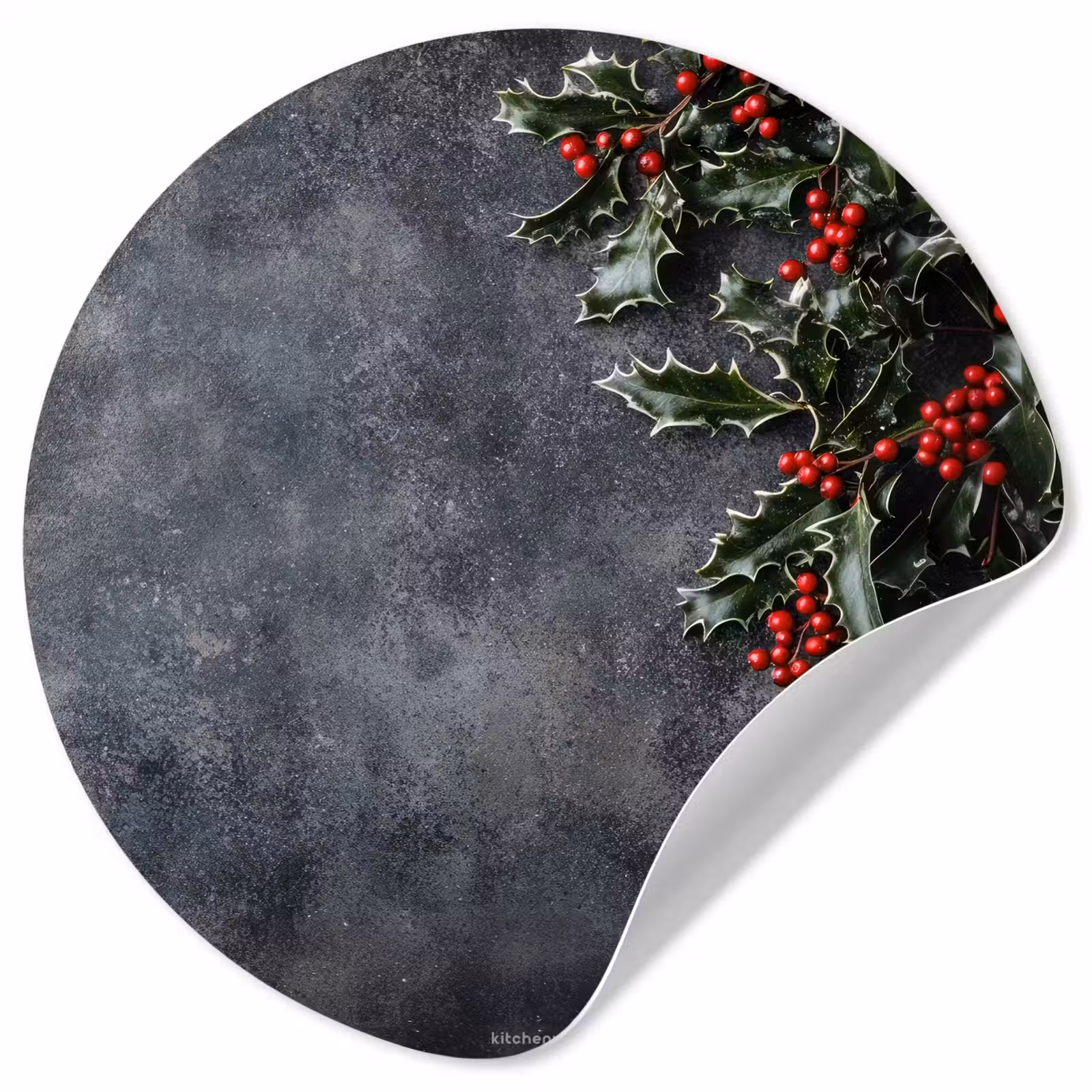 Behangcirkel - Winter - Hulst - Kerst - Beton — 1