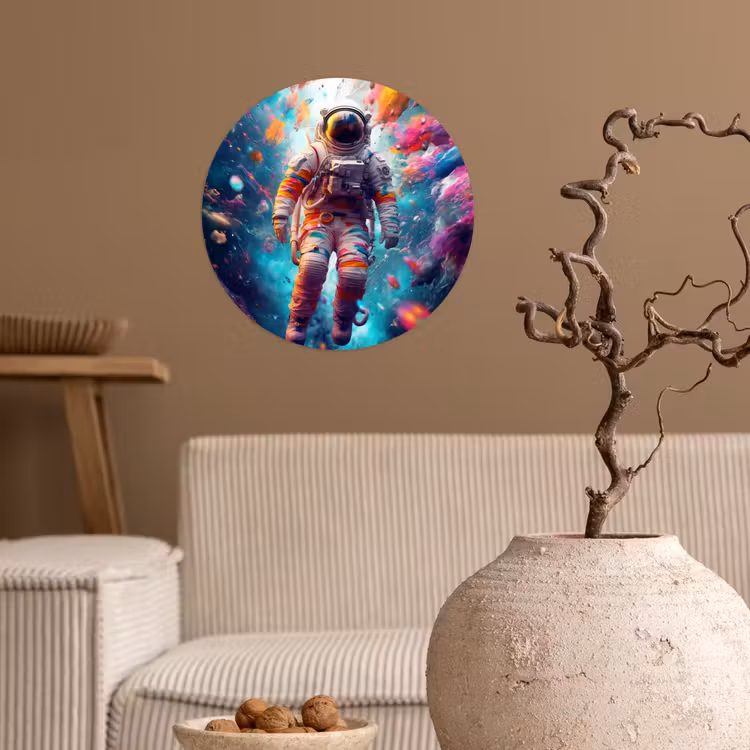 Behangcirkel - Neon - Meteoriet - Neon - Astronaut — 2