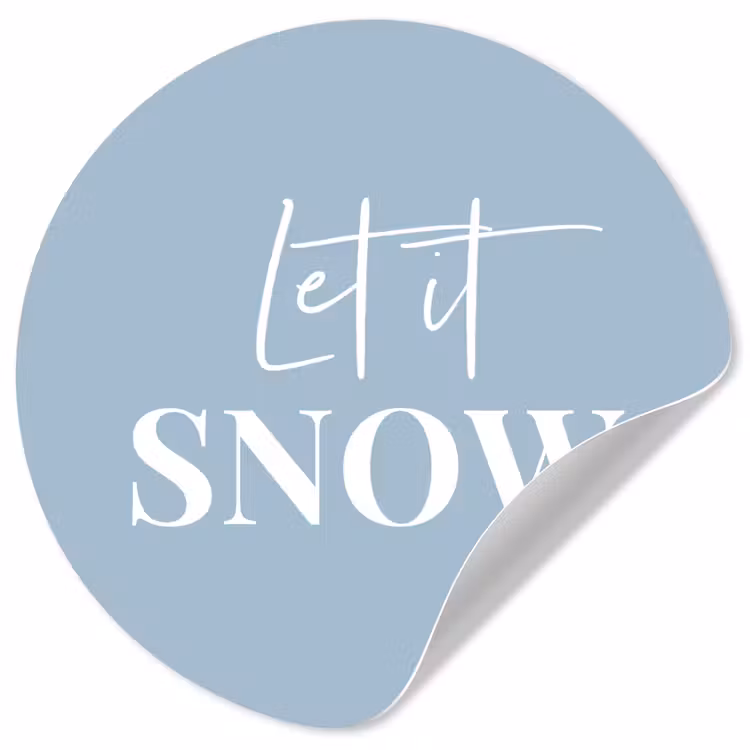 Behangcirkel - Sneeuw - Winter - Blauw - Let it snow — 1