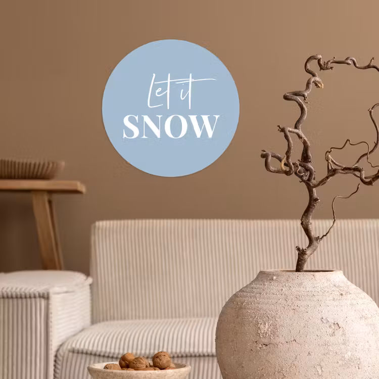 Behangcirkel - Sneeuw - Winter - Blauw - Let it snow — 2
