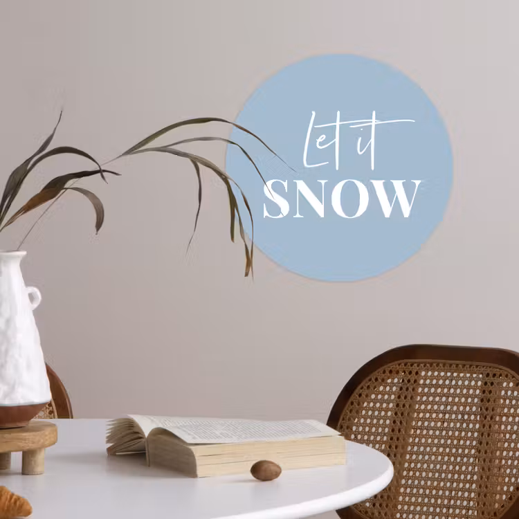 Behangcirkel - Sneeuw - Winter - Blauw - Let it snow — 4