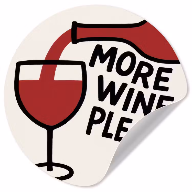 Behangcirkel - Wijnfles - Quote - Rood - Glas — 1