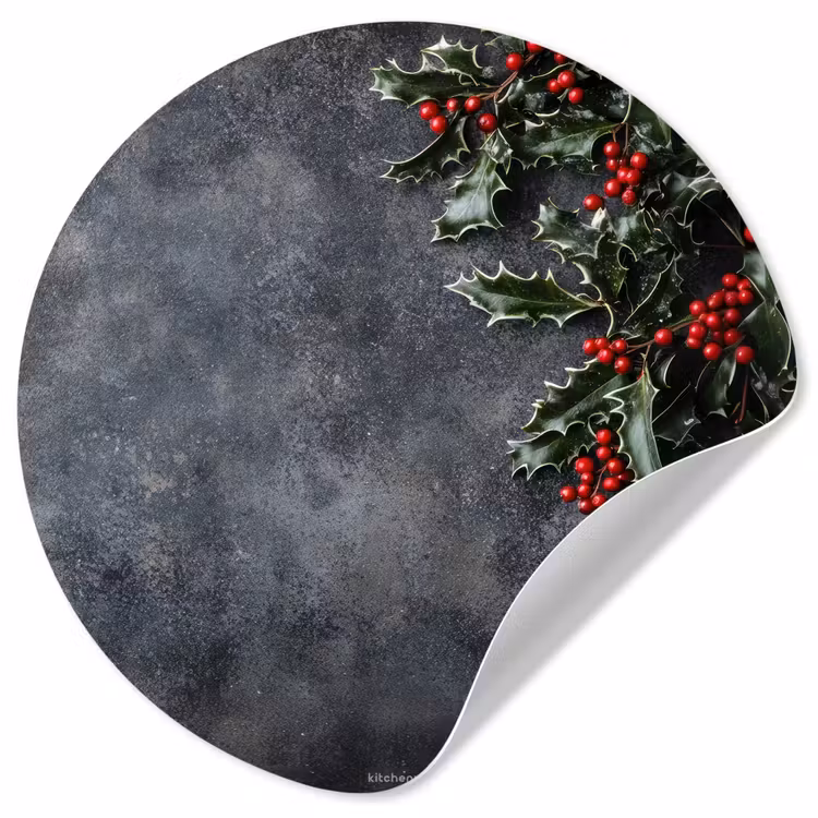 Behangcirkel - Winter - Hulst - Kerst - Beton — 1