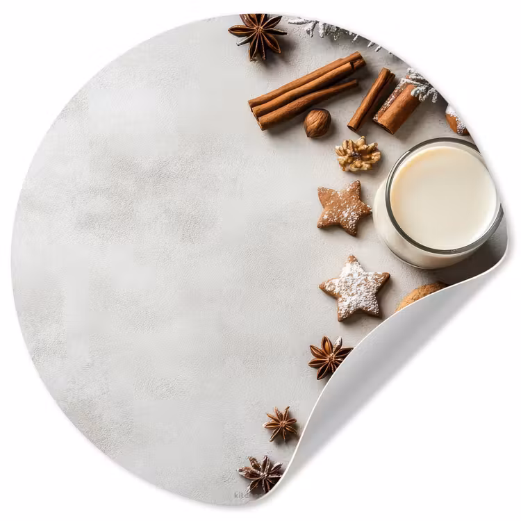 Behangcirkel - Winter - Kerst - Specerijen - Wit — 1