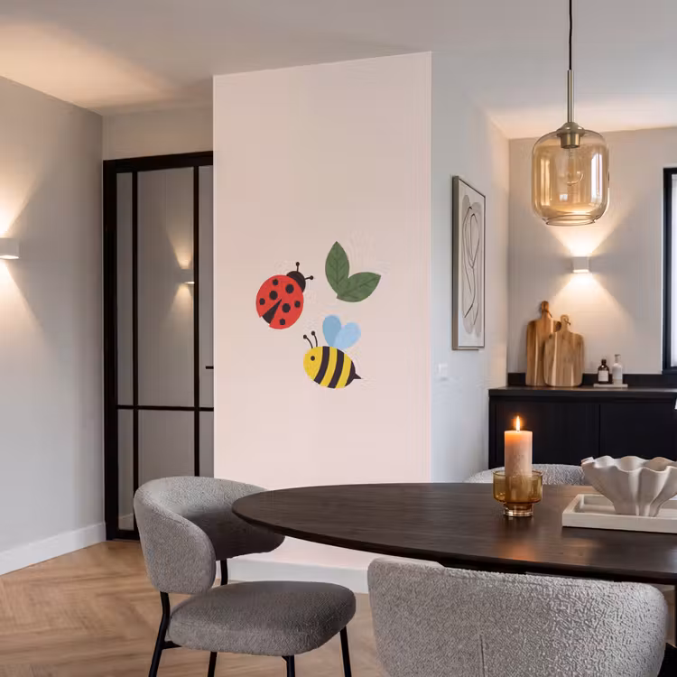 Behang - Insect - Blad - Natuur - Speels - Illustratie — 5