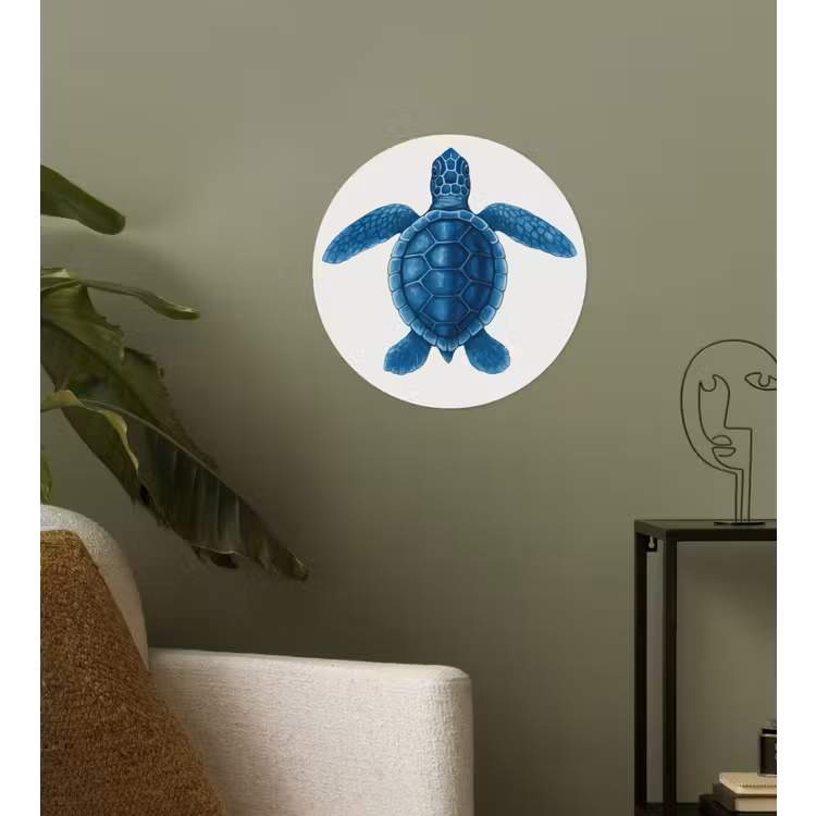 Behangcirkel - Schildpad - Blauw - Schild — 3