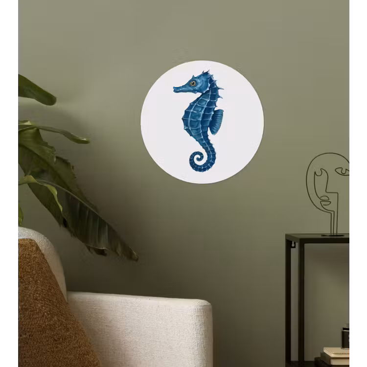 Behangcirkel - Zeepaardje - Staart - Blauw — 3