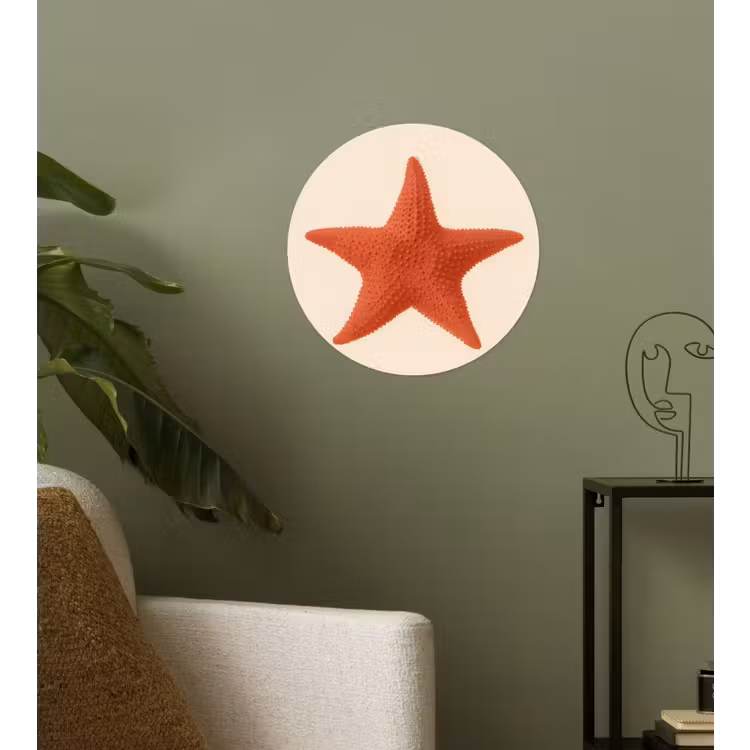 Behangcirkel - Zeester - Bobbels - Rood — 3