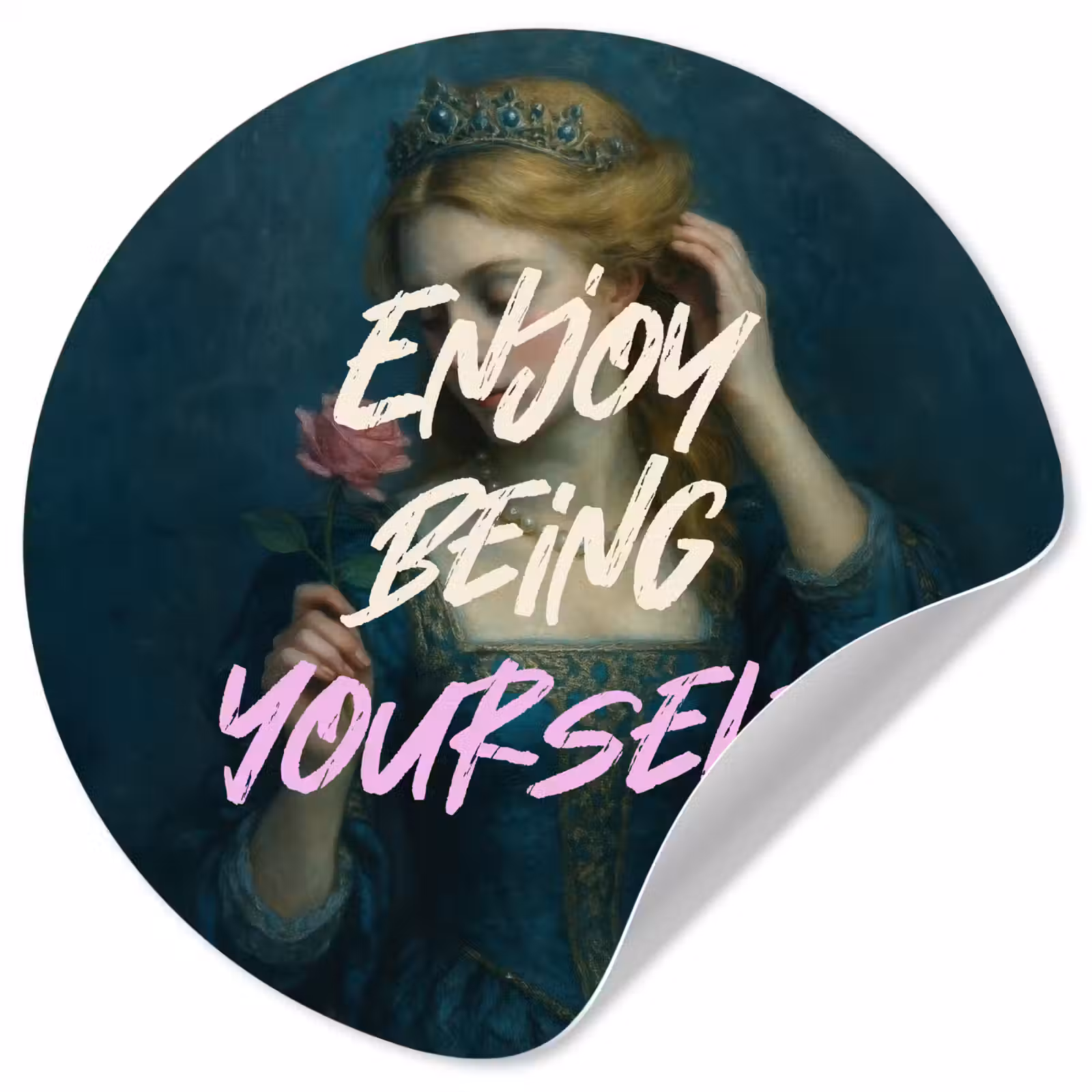 Behangcirkel - Vrouw - Roos - Quote — 1