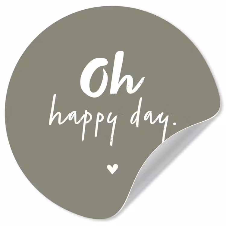 Behangcirkel - Oh happy day - Quotes - Tekst - Zomer — 1
