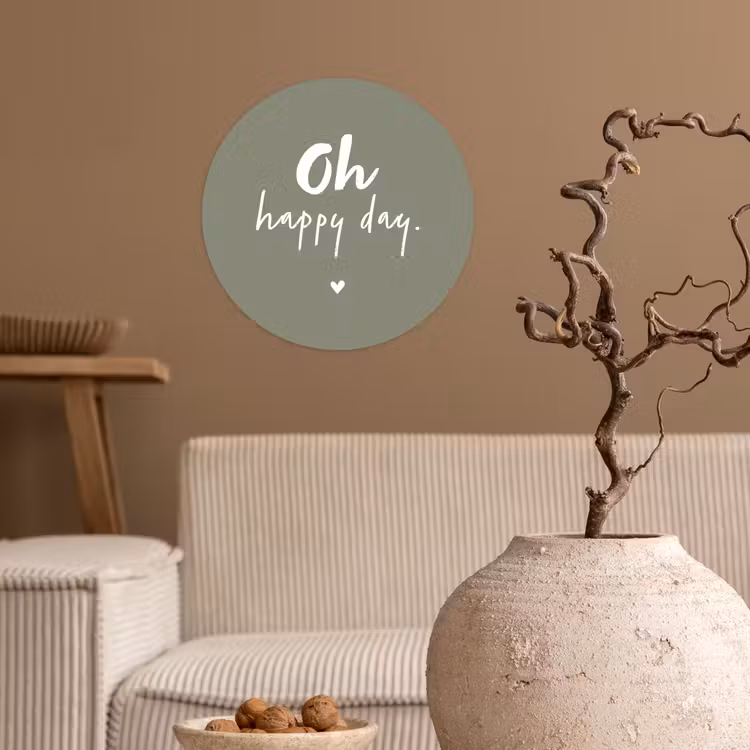 Behangcirkel - Oh happy day - Quotes - Tekst - Zomer — 2