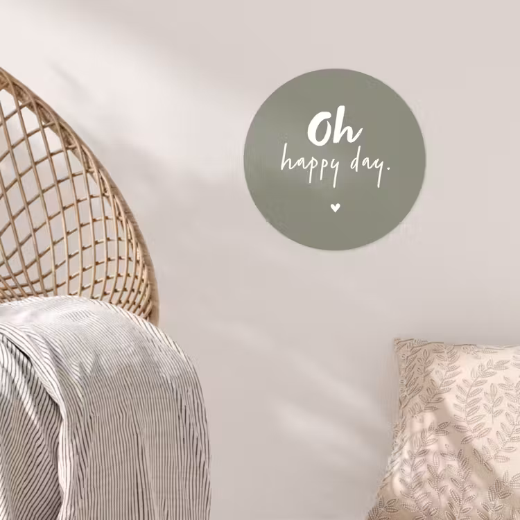 Behangcirkel - Oh happy day - Quotes - Tekst - Zomer — 5