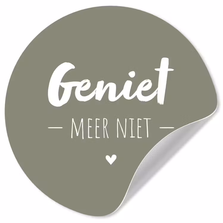 Behangcirkel - Spreuken - Geniet meer niet - Zomer - Tekst - Genieten — 1