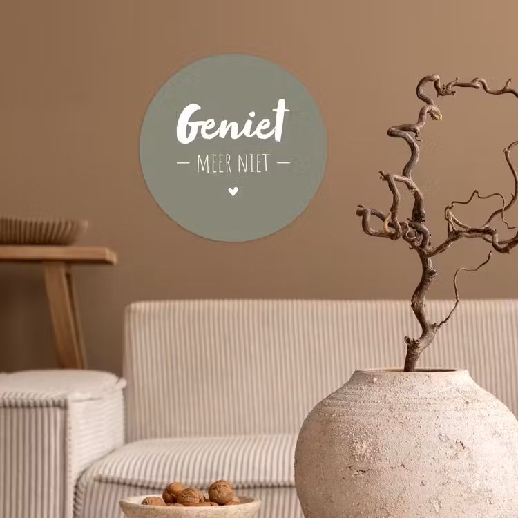 Behangcirkel - Spreuken - Geniet meer niet - Zomer - Tekst - Genieten — 2