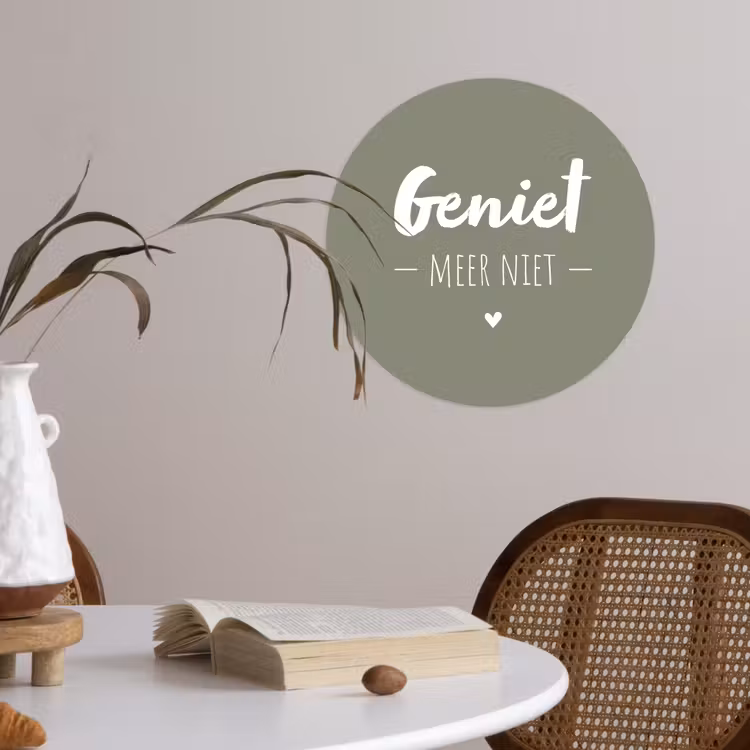 Behangcirkel - Spreuken - Geniet meer niet - Zomer - Tekst - Genieten — 4
