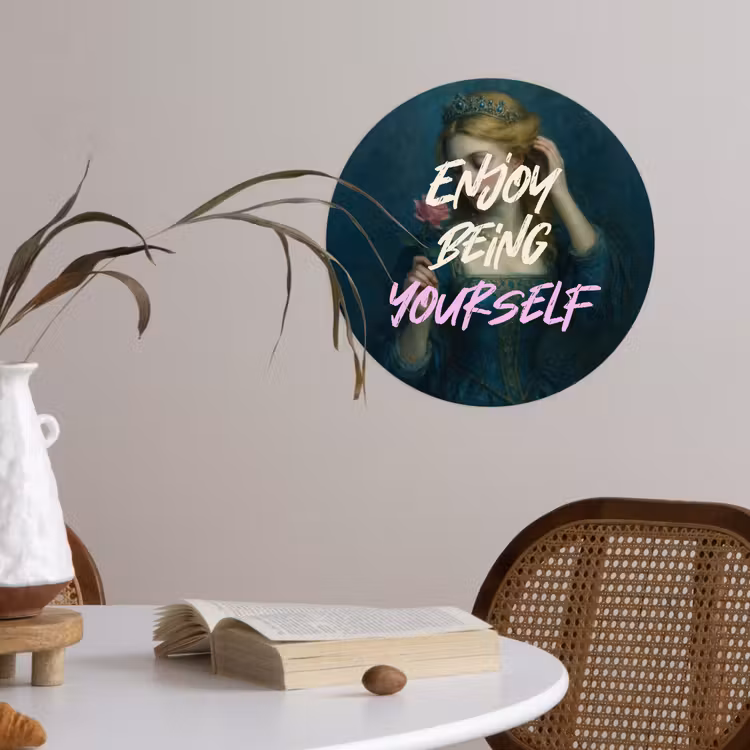 Behangcirkel - Vrouw - Roos - Quote — 4