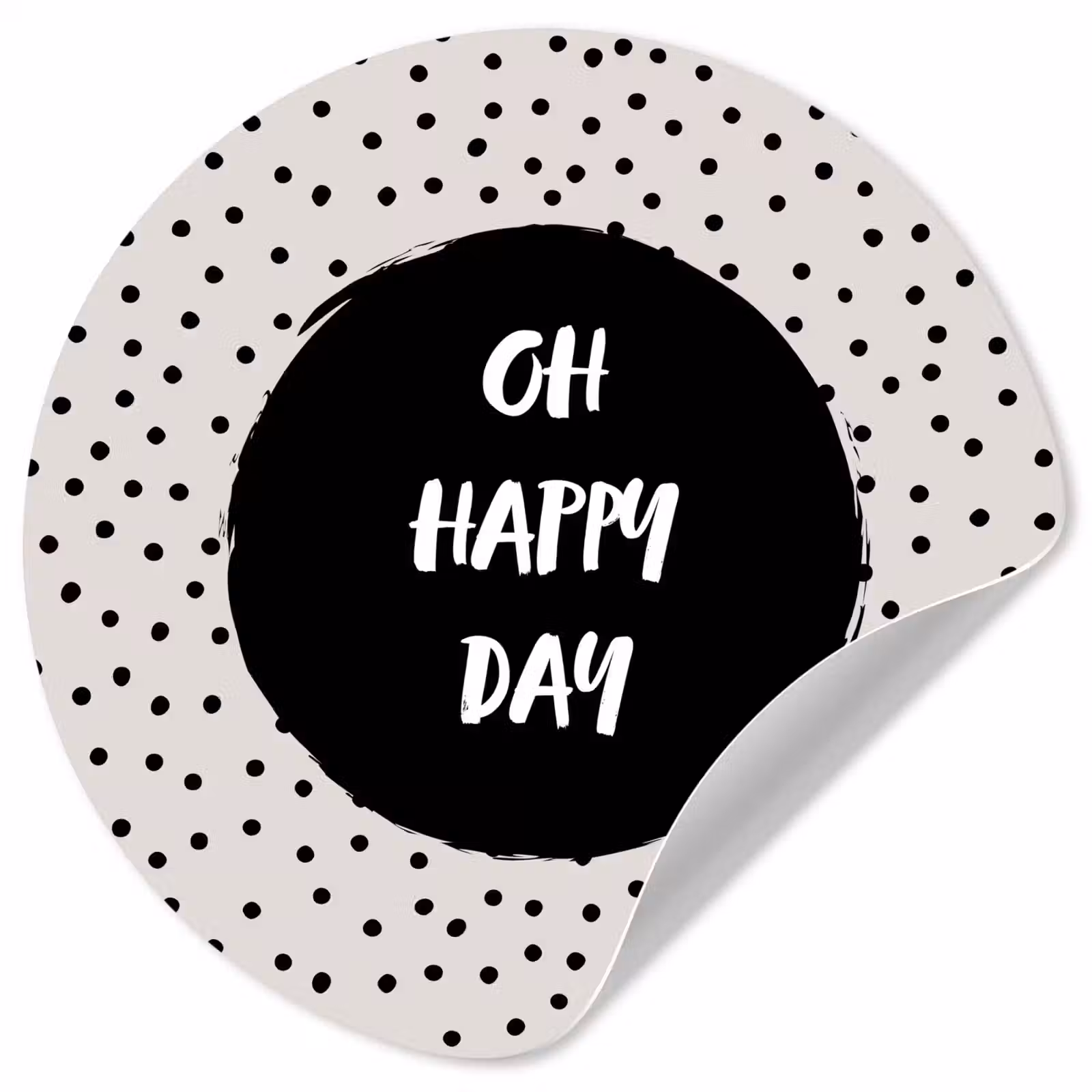 Behangcirkel - Quotes - Gelukkig - Tekst - Oh happy day — 1