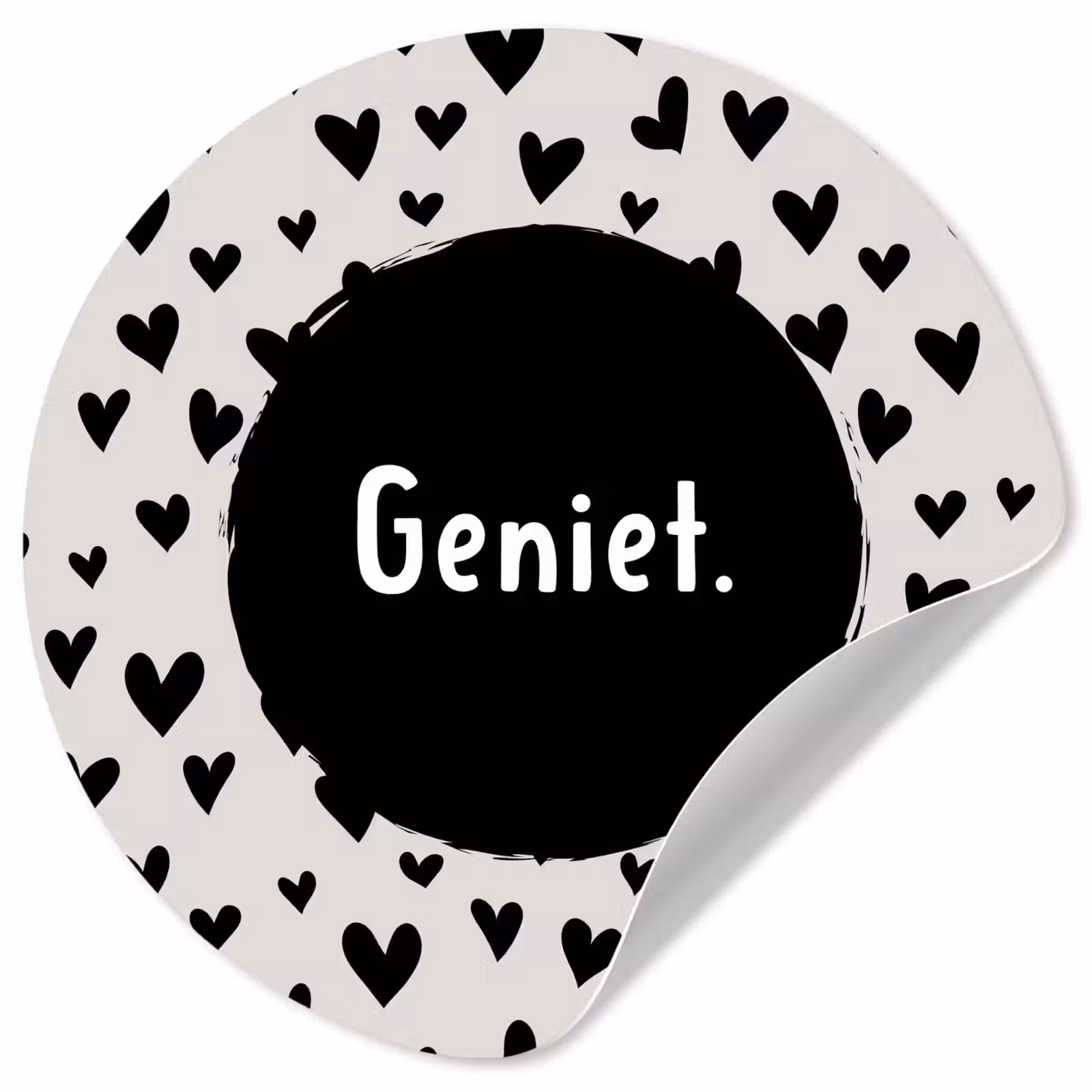Behangcirkel - Quotes - Hartje - Tekst - Geniet — 1