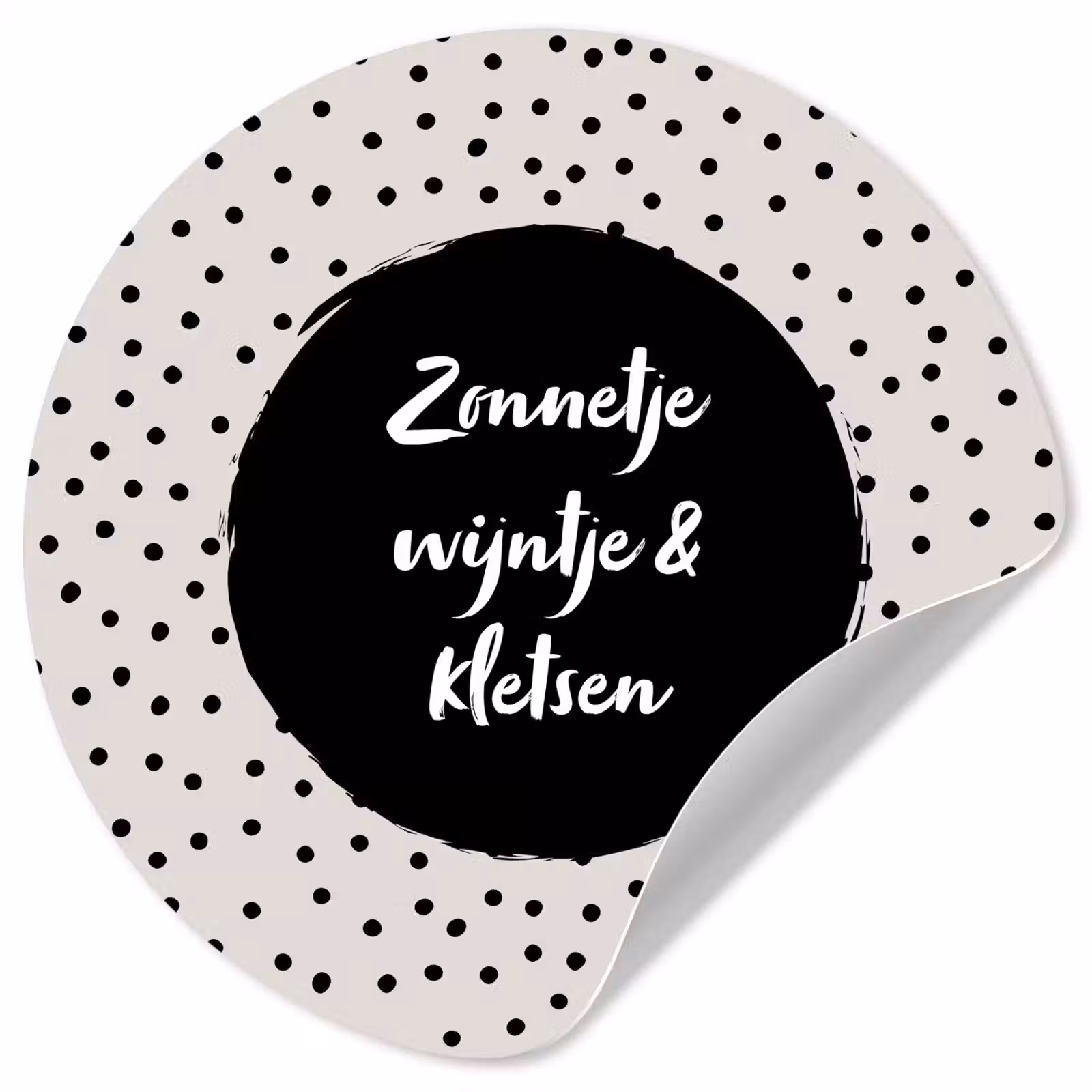 Behangcirkel - Tekst - Quotes - Zonnetje, wijntje & kletsen - Wijn — 1