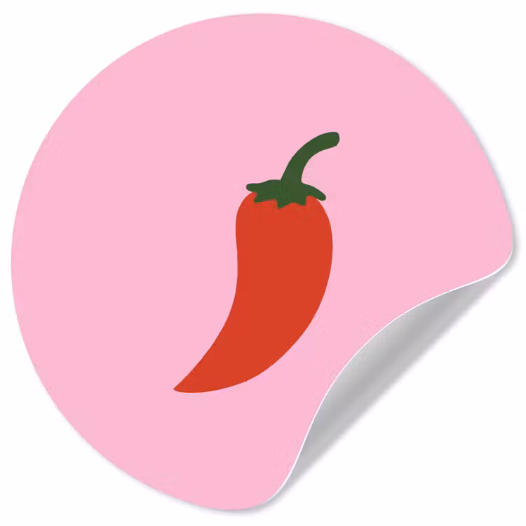 Behangcirkel - Peper - Rood - Illustratie — 1