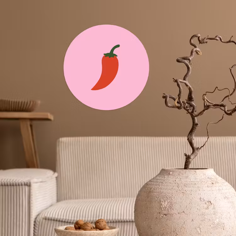 Behangcirkel - Peper - Rood - Illustratie — 2