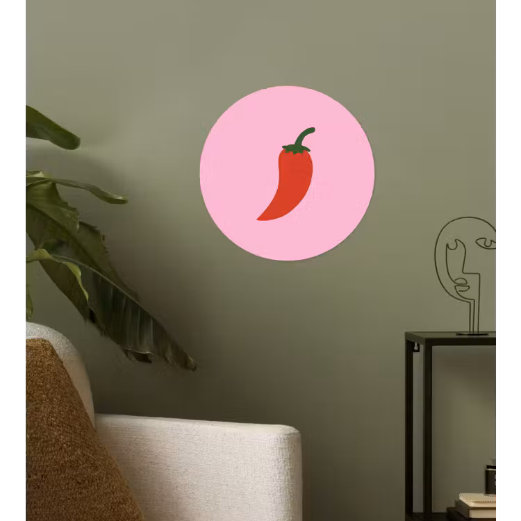Behangcirkel - Peper - Rood - Illustratie — 3