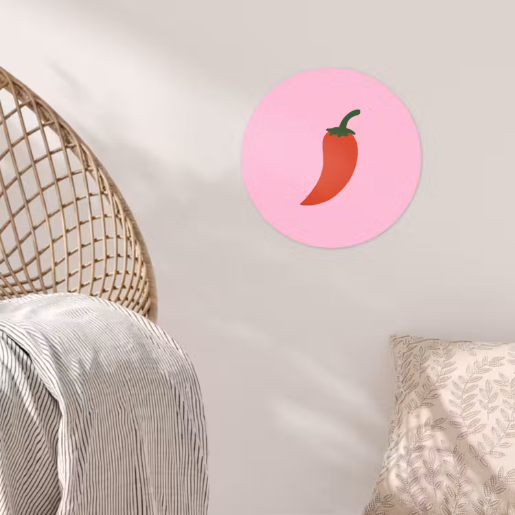 Behangcirkel - Peper - Rood - Illustratie — 5