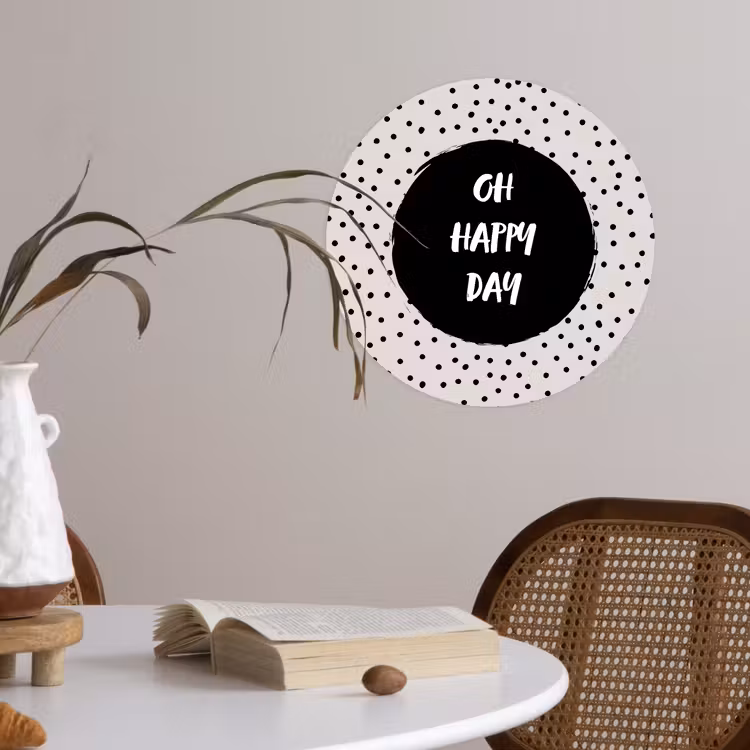 Behangcirkel - Quotes - Gelukkig - Tekst - Oh happy day — 4