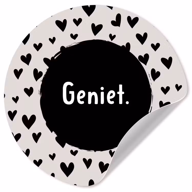Behangcirkel - Quotes - Hartje - Tekst - Geniet — 1