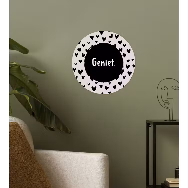 Behangcirkel - Quotes - Hartje - Tekst - Geniet — 3