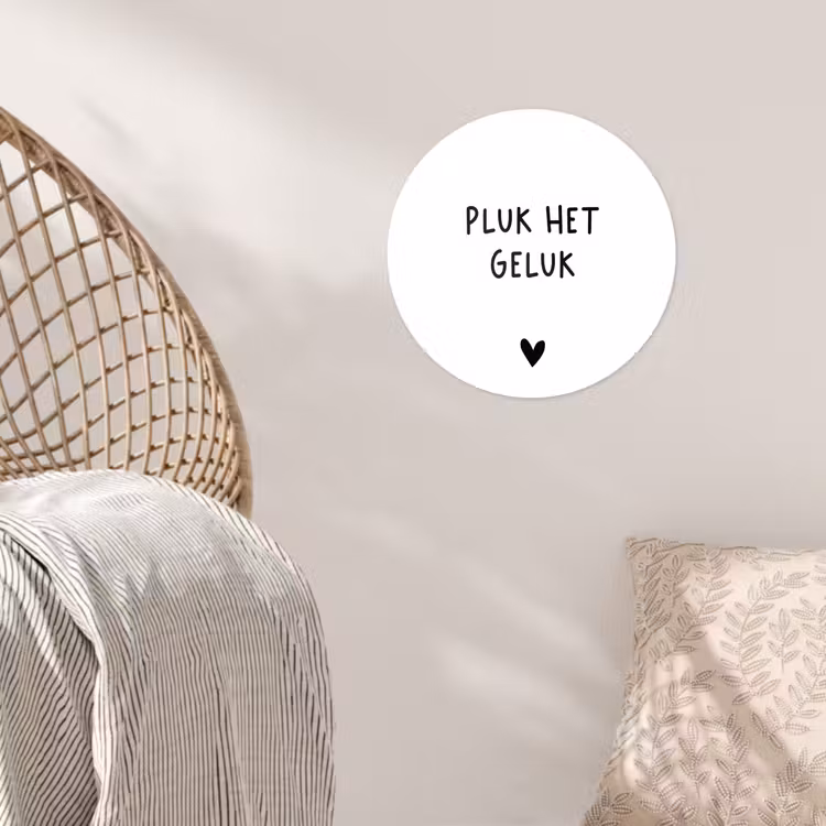 Behangcirkel - Quotes - Pluk het geluk - Spreuken — 5