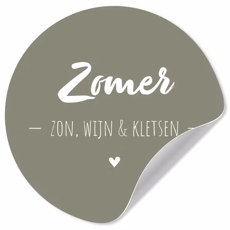 Behangcirkel - Quotes - Zomer, zon, wijn & kletsen - Tekst - Zomer — 1