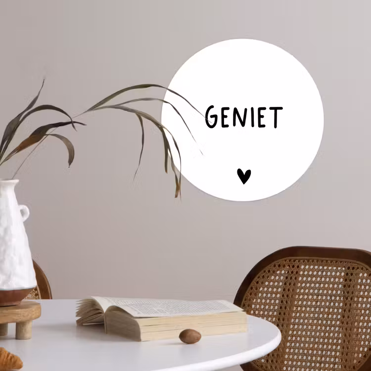 Behangcirkel - Spreuken - Geniet - Quotes — 4