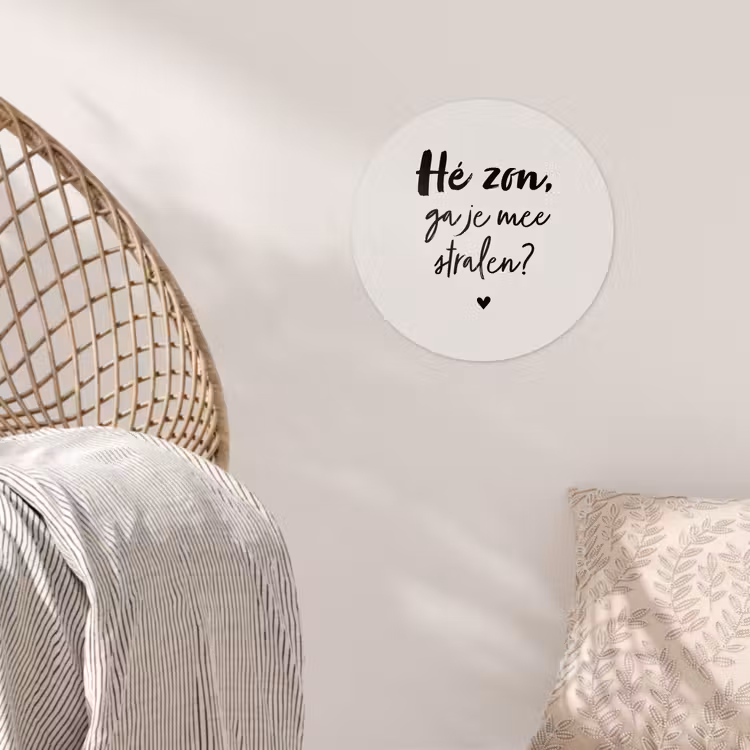 Behangcirkel - Tekst - Hé zon, ga je mee stralen? - Quotes - Zomer — 5