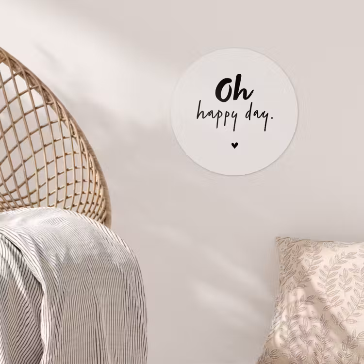 Behangcirkel - Tekst - Oh happy day - Quotes - Blij — 5