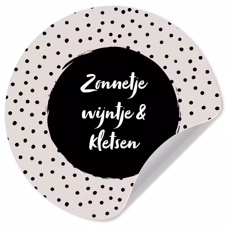 Behangcirkel - Tekst - Quotes - Zonnetje, wijntje & kletsen - Wijn — 1