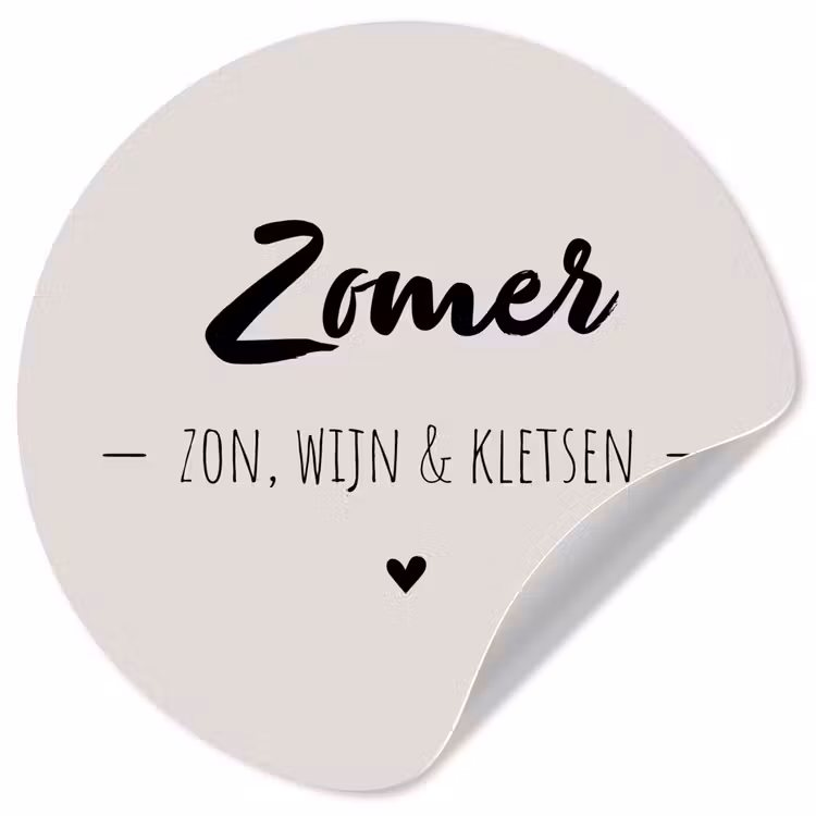Behangcirkel - Wijn - Zomer zon, wijn & kletsen - Quotes - Tekst — 1