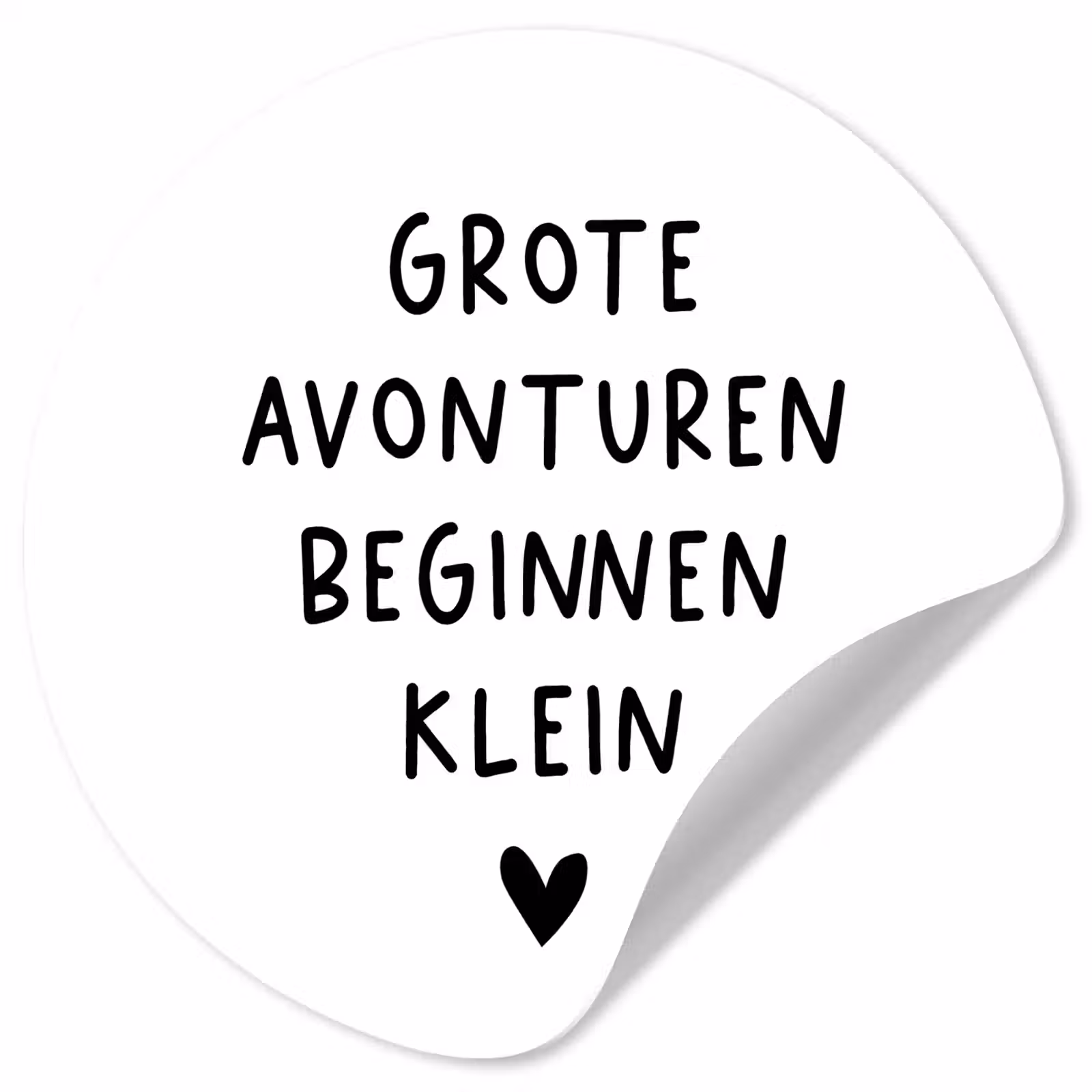 Behangcirkel - Spreuken - Grote avonturen beginnen klein - Quotes — 1